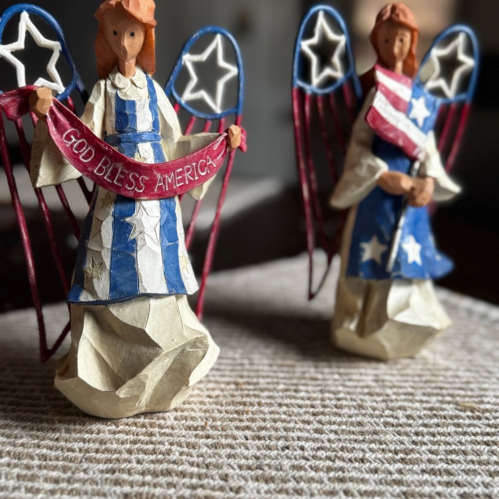 Patriotic Angel Figurines